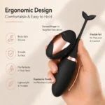Curved shape for targeted stimulation and flexible tail