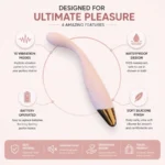 10 vibration modes, soft silicone finish and long lasting power
