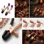 Adjustable nipple clamps with soft silicone tips