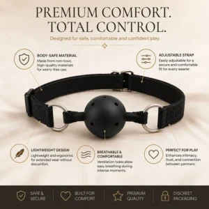 Breathable mouth gag for couples is premium for total control