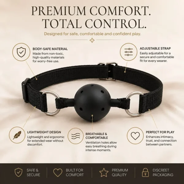 Breathable mouth gag for couples is premium for total control