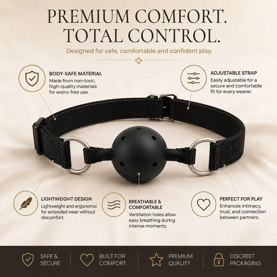 Breathable Mouth Gag For Couples by Kooky Nights