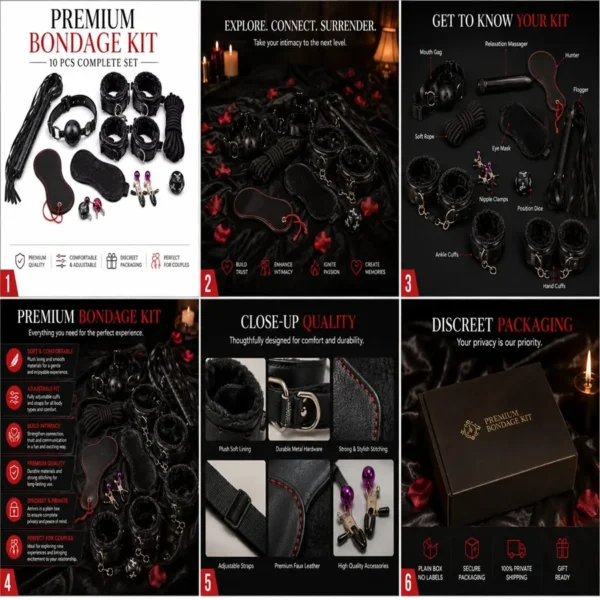 The complete bondage kit is perfect for gifting